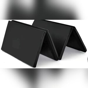 Black 4-Folding Fitness Mat approx 6' x  24" x 2"